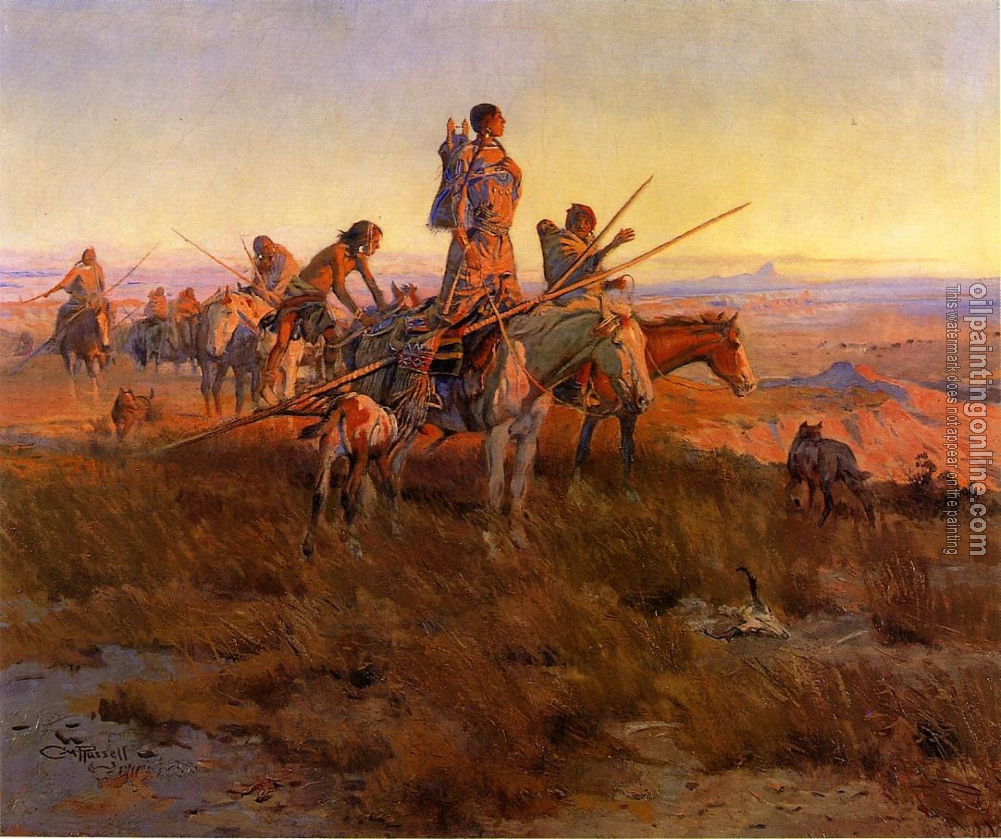 Charles Marion Russell - In the Wake of the Buffalo Hunters